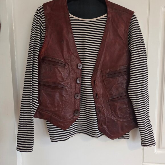 Vintage Genuine Leather Vest - Picture 8 of 8